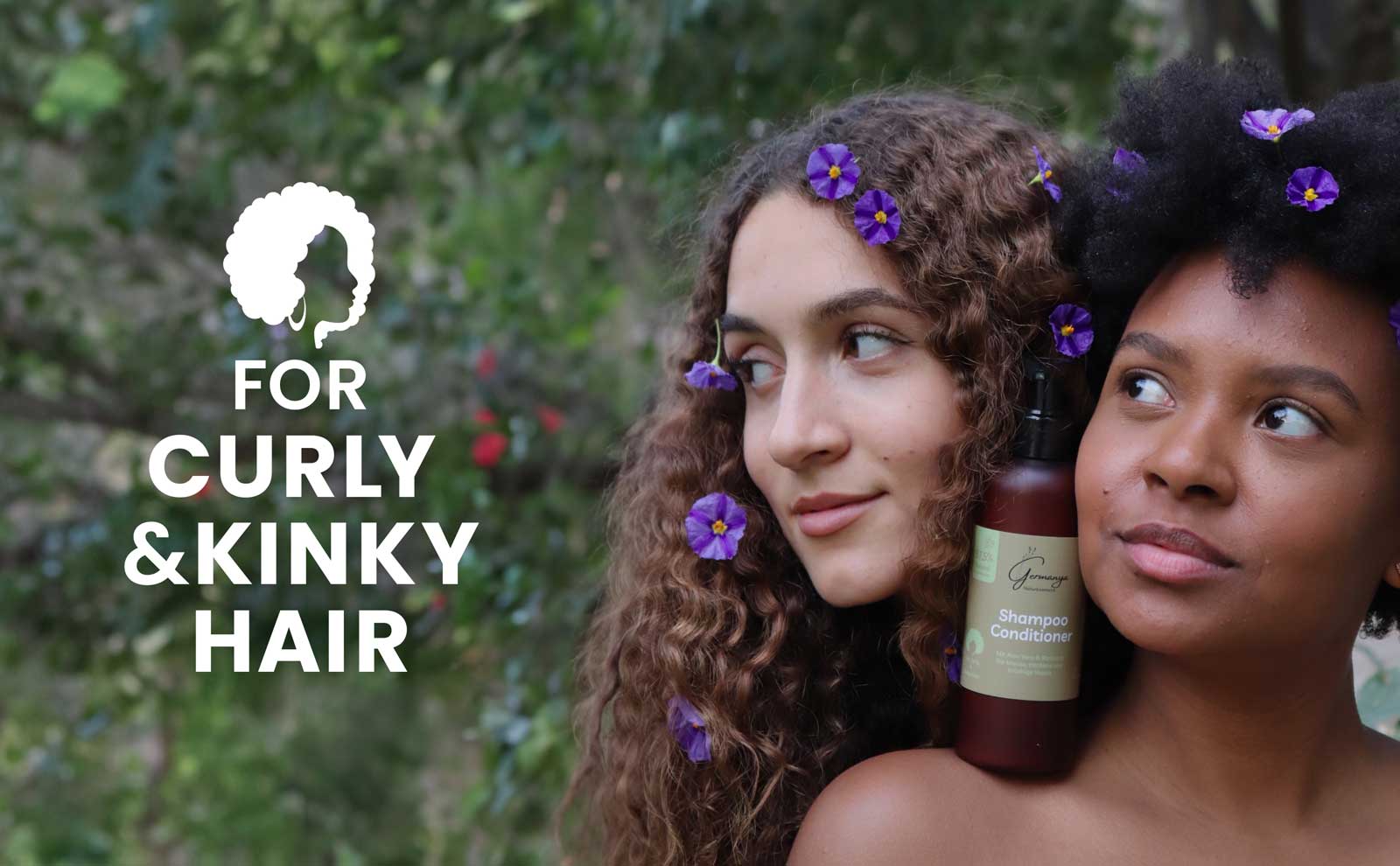 Natürliches Shampoo und Conditioner mit Arganöl und Aloe Vera für trockenes, welliges und lockiges Haar