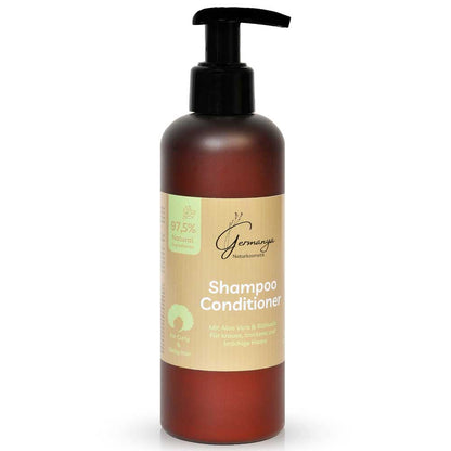 Shampoo & Conditioner von Germanya Naturkosmetik mit Aloe Vera und Rizinusöl für trockenes, lockiges und krauses Haar